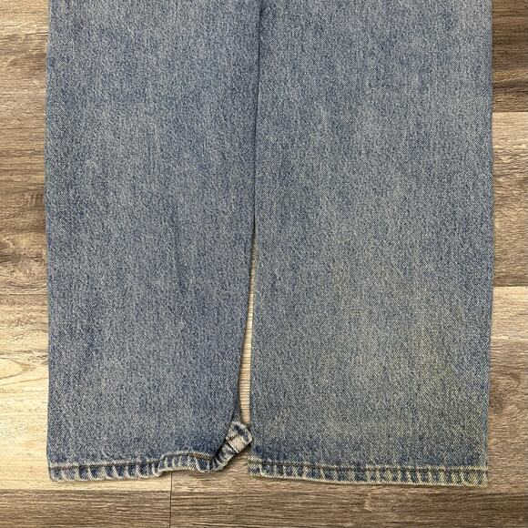 Vintage Levis 505 Red Tab Blue Mens 36x30 Straight Denim Jeans 90s USA MADE - Picture 4 of 12